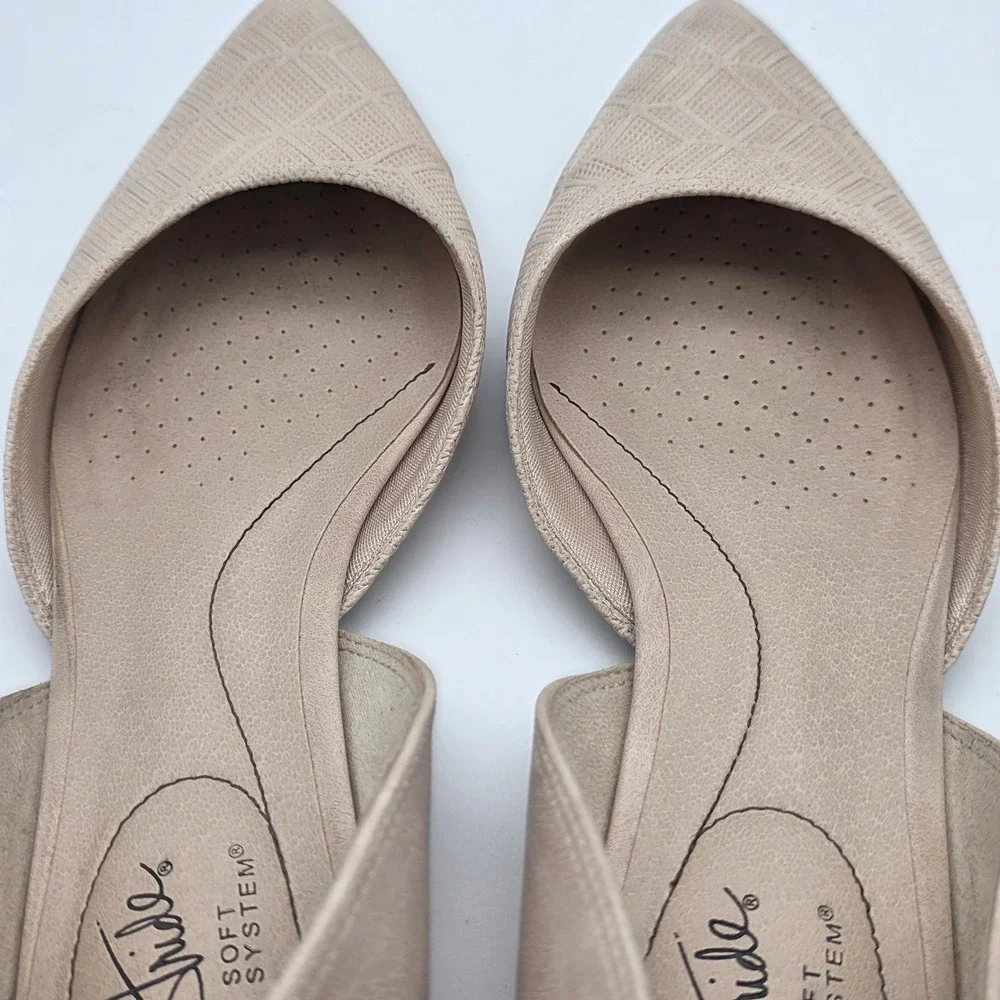 D 'Orsay Pointed Flats Bundle Women 8 Nude White Office Minimalist Neutral Shoes - Picture 9 of 14